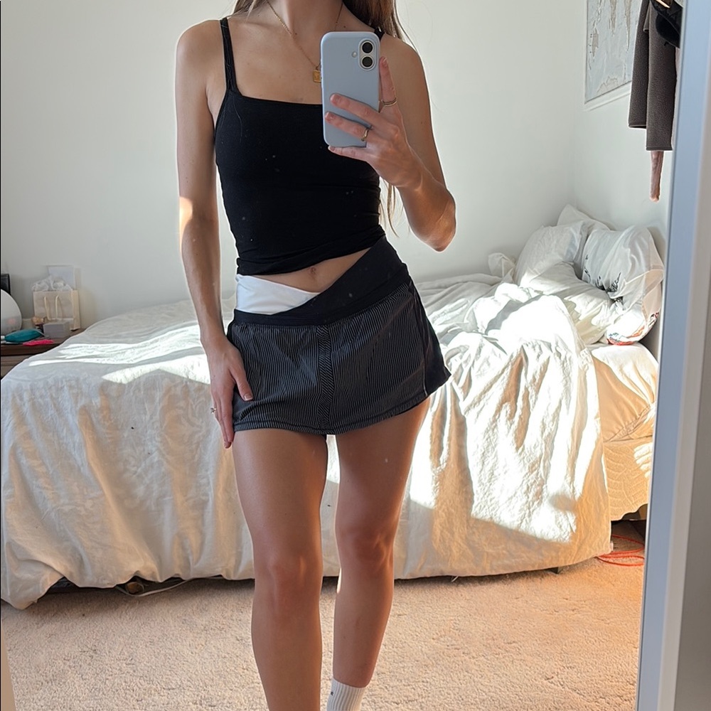 Lululemon Navy Striped Athletic Skort